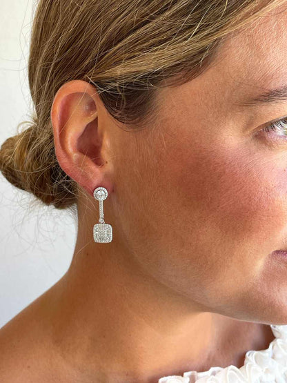 Colgantes MARTINICA desmontables en plata con circonitas zafiro/ esmeralda/ rubí
