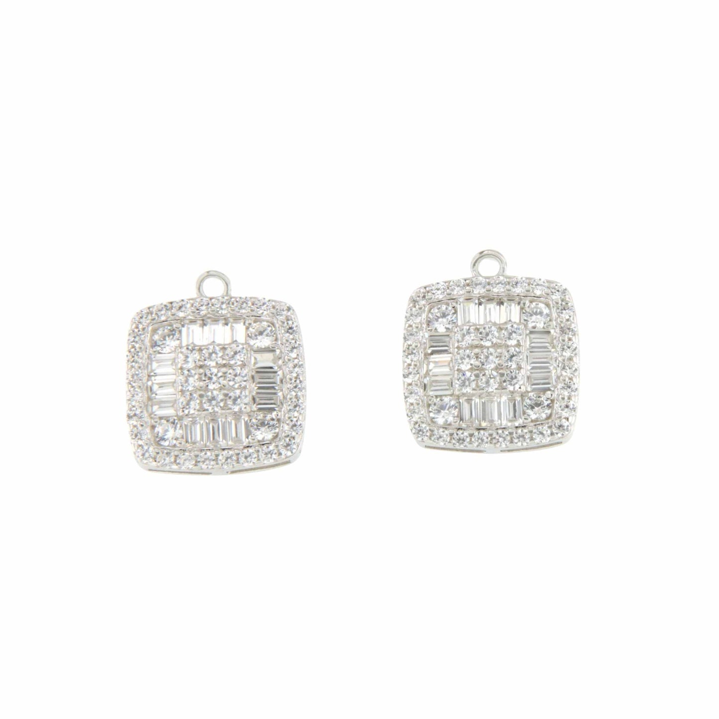 Colgantes MARTINICA desmontables en plata con circonitas zafiro/ esmeralda/ rubí