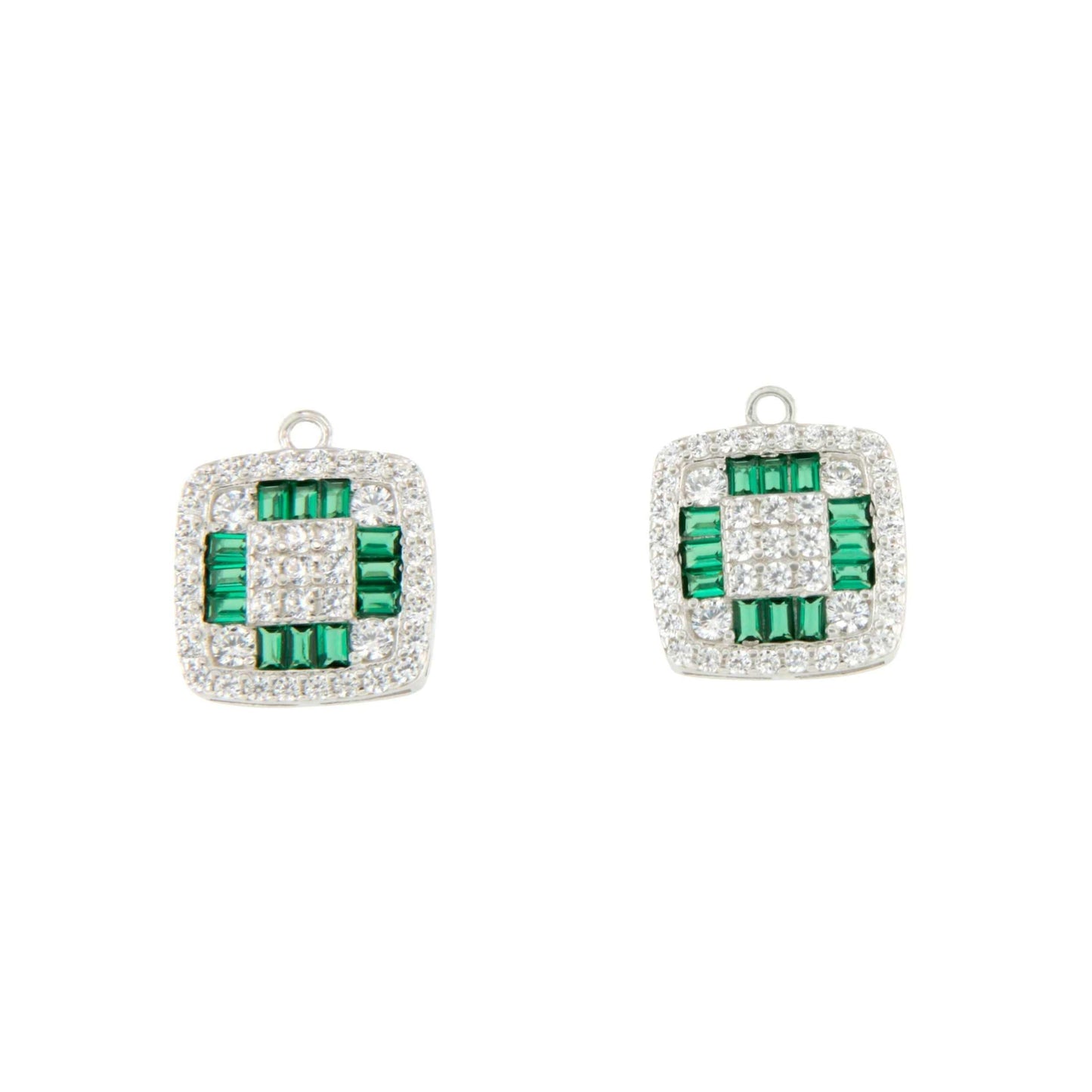 Colgantes MARTINICA desmontables en plata con circonitas zafiro/ esmeralda/ rubí