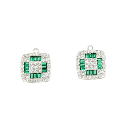 Colgantes MARTINICA desmontables en plata con circonitas zafiro/ esmeralda/ rubí
