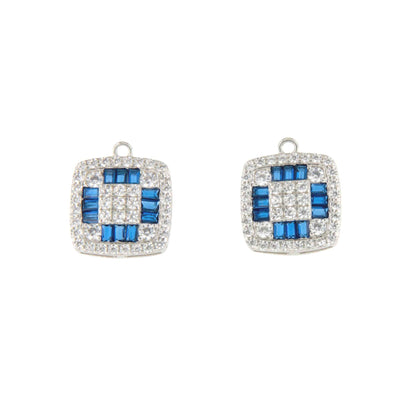 Colgantes MARTINICA desmontables en plata con circonitas zafiro/ esmeralda/ rubí