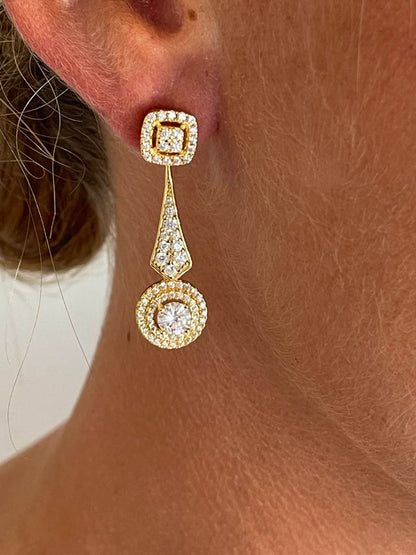 Alargador BEQUIA triangular de plata de ley y circonitas