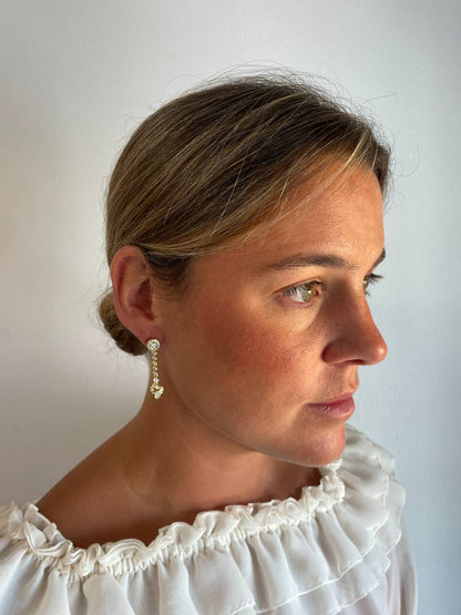 Colgantes VIEQUES , para pendientes desmontables en punta de flecha art decó