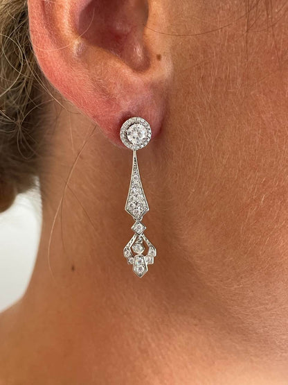 Alargador BEQUIA triangular de plata de ley y circonitas