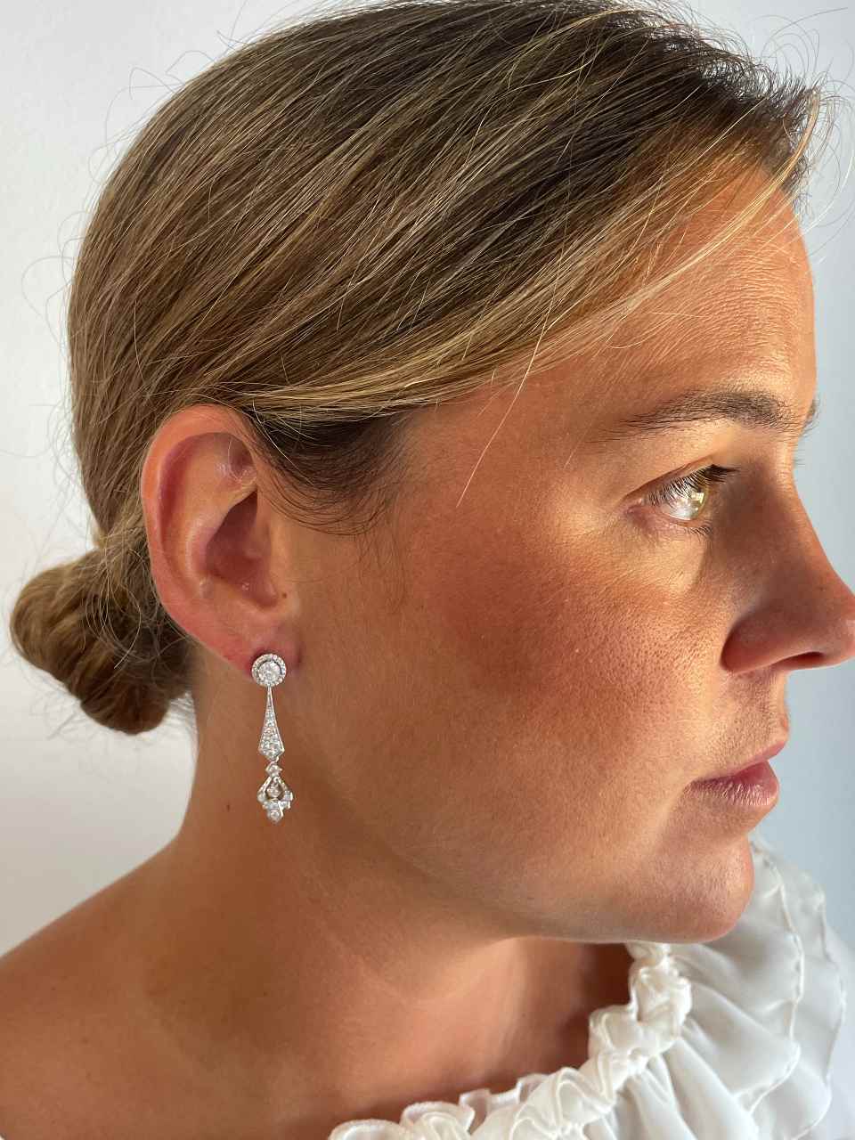 Colgantes VIEQUES , para pendientes desmontables en punta de flecha art decó