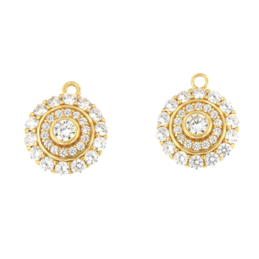 Colgantes MARGARA , para pendientes desmontables rosetas art decó