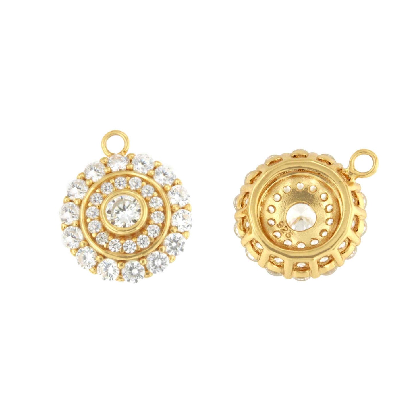 Colgantes MARGARA , para pendientes desmontables rosetas art decó