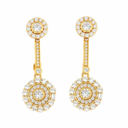 Colgantes MARGARA , para pendientes desmontables rosetas art decó