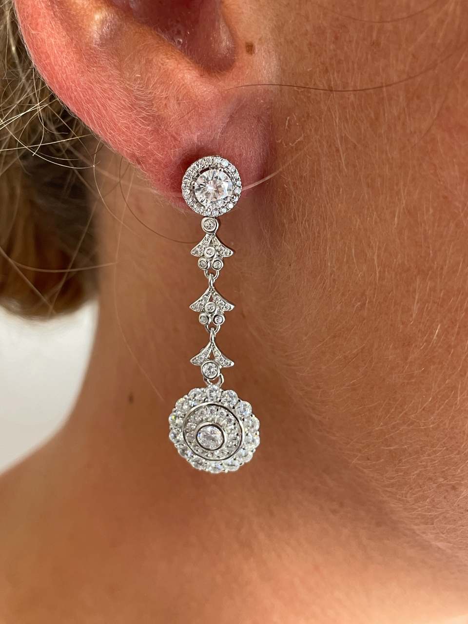 Alargador VARADERO hojas de plata de ley y circonitas