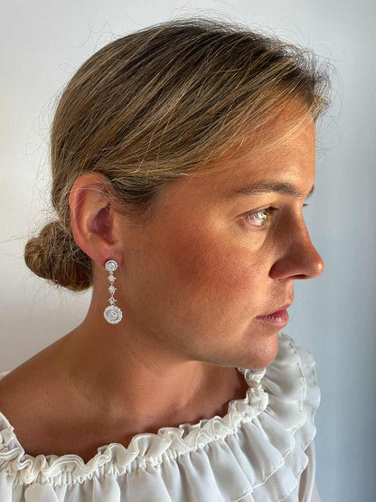 Alargador VARADERO hojas de plata de ley y circonitas