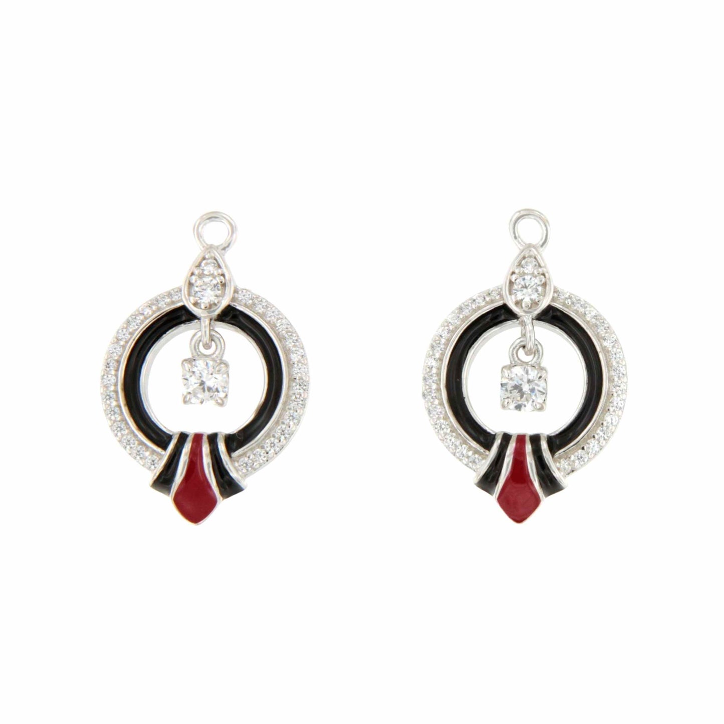 Colgantes CUBAGUAS , para pendientes desmontables en esmalte art decó