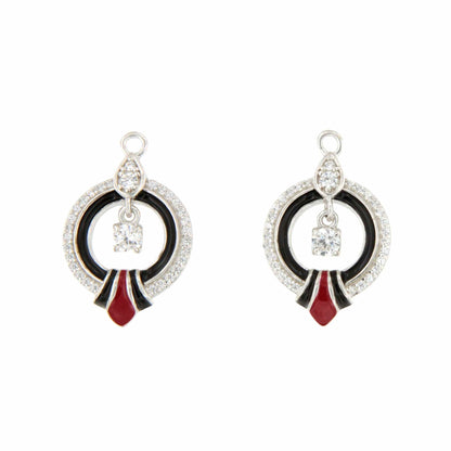 Colgantes CUBAGUAS , para pendientes desmontables en esmalte art decó