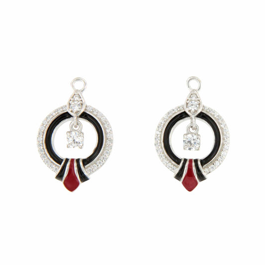 Colgantes CUBAGUAS , para pendientes desmontables en esmalte art decó