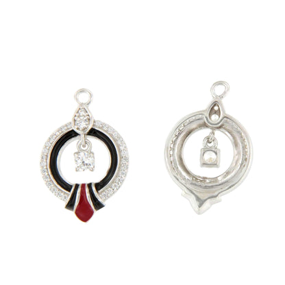 Colgantes CUBAGUAS , para pendientes desmontables en esmalte art decó