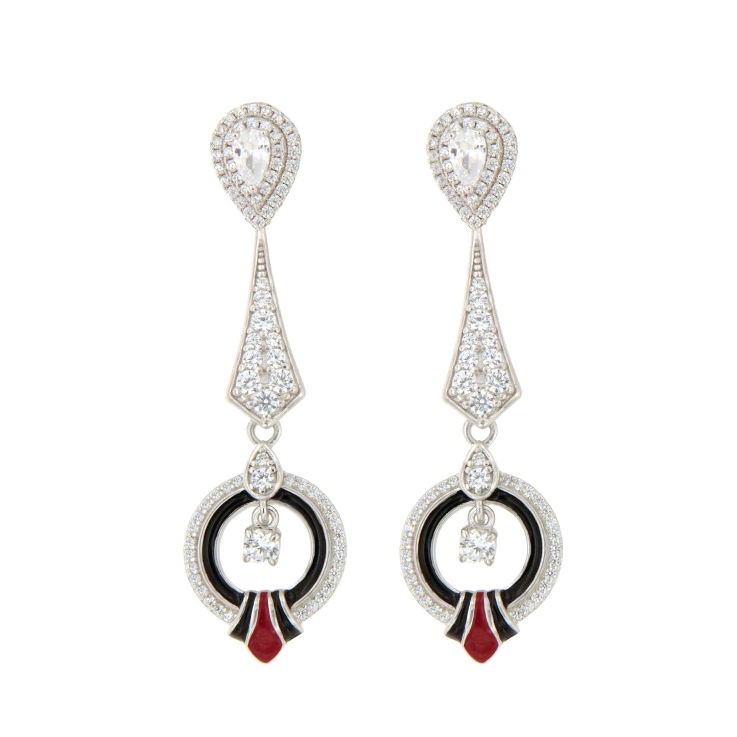 Colgantes CUBAGUAS , para pendientes desmontables en esmalte art decó