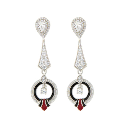 Colgantes CUBAGUAS , para pendientes desmontables en esmalte art decó