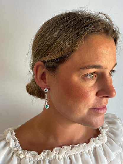 Alargador VARADERO hojas de plata de ley y circonitas