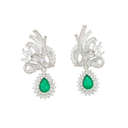 Colgantes BIMINI roseta , para pendientes desmontables en color zafiro / esmeralda