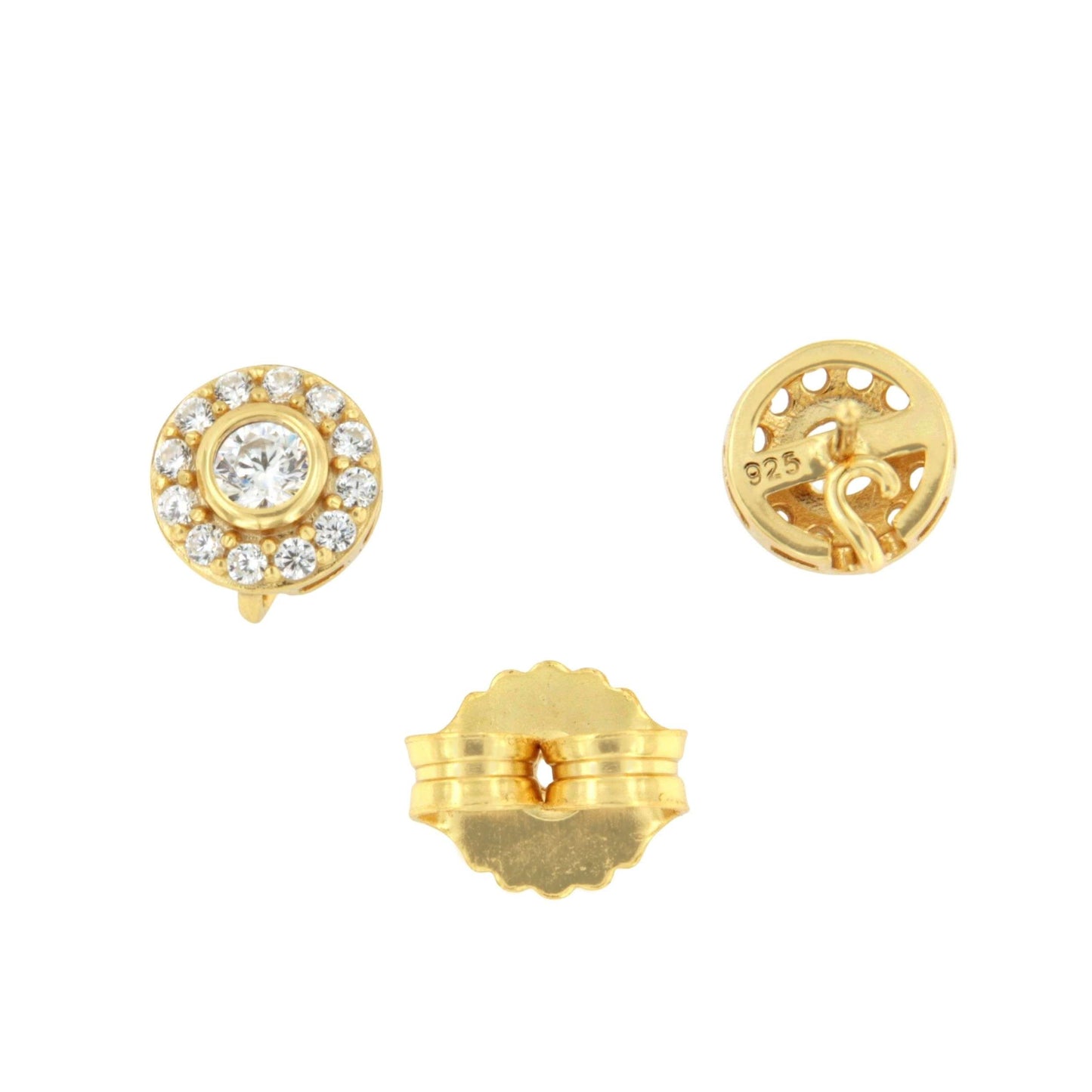 Pendientes BAHAMA desmontables en plata con circonitas