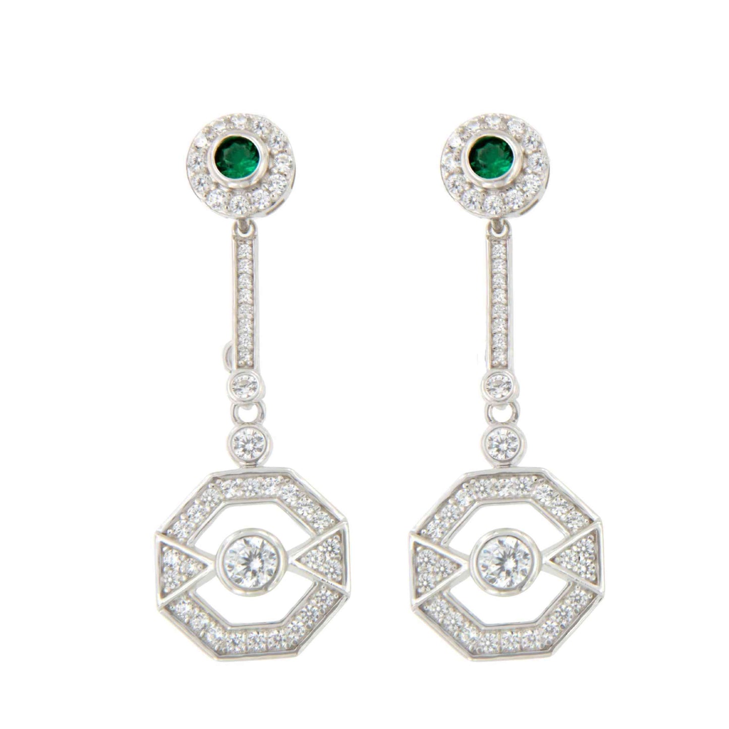 Pendientes BAHAMA desmontables en plata con circonitas