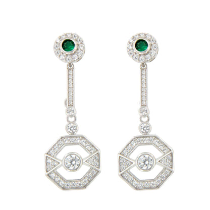 Pendientes BAHAMA desmontables en plata con circonitas