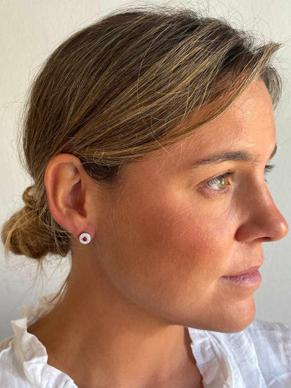 Pendientes BAHAMA desmontables en plata con circonitas