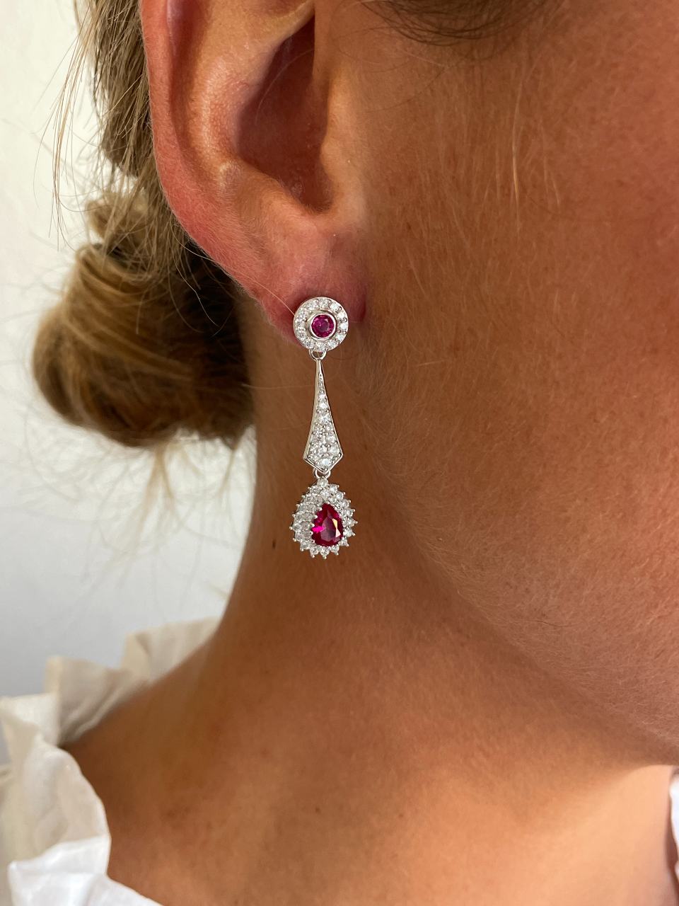 Pendientes BAHAMA desmontables en plata con circonitas