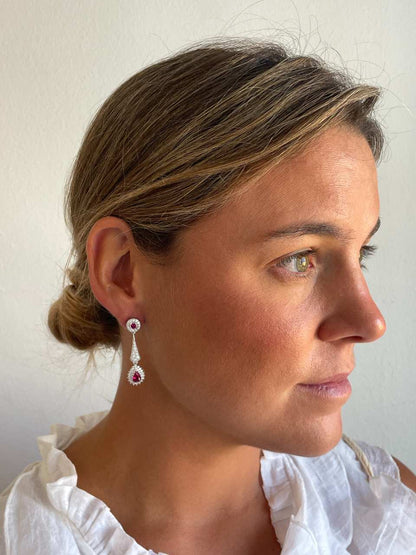 Pendientes BAHAMA desmontables en plata con circonitas
