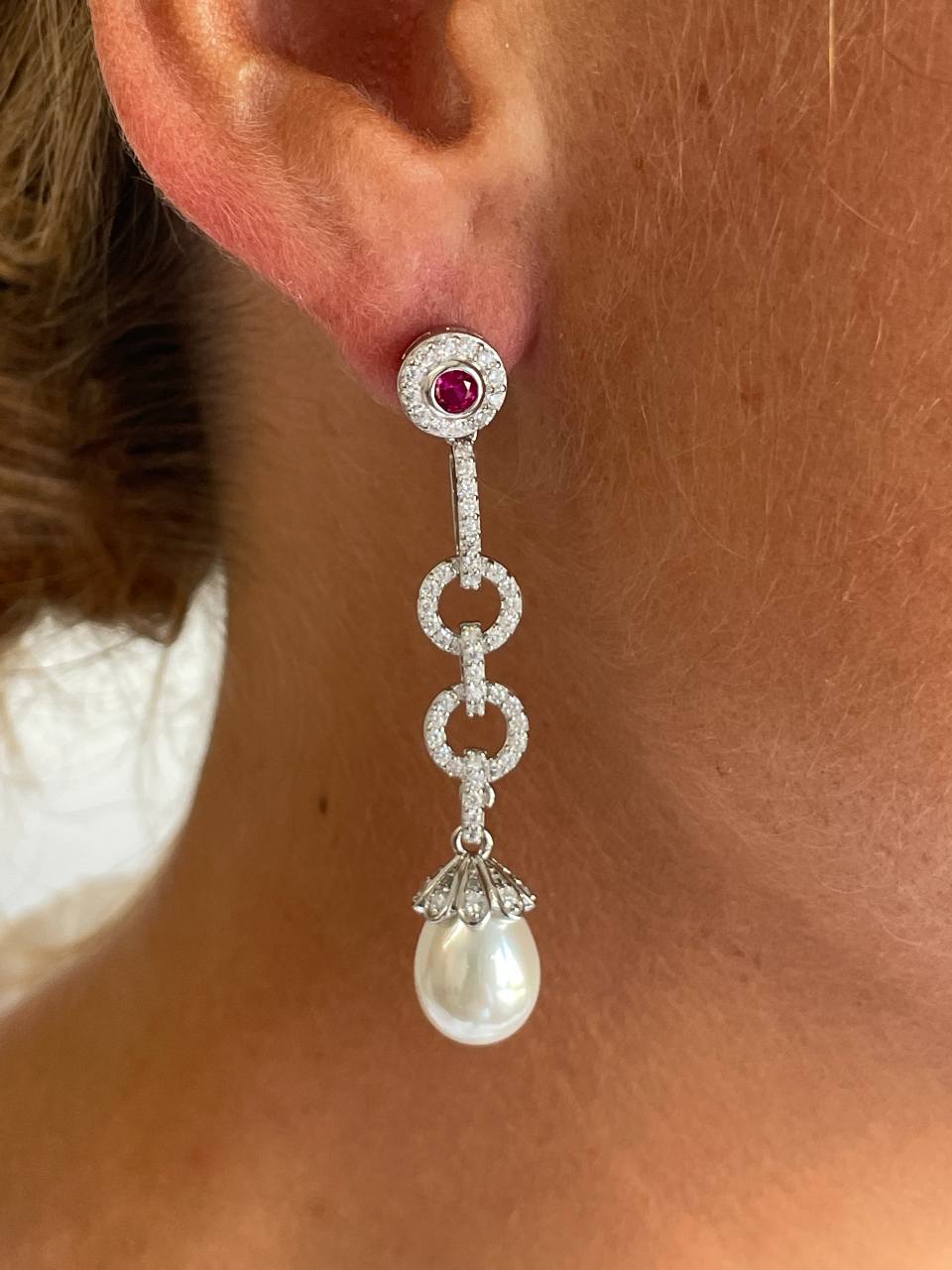 Pendientes BAHAMA desmontables en plata con circonitas