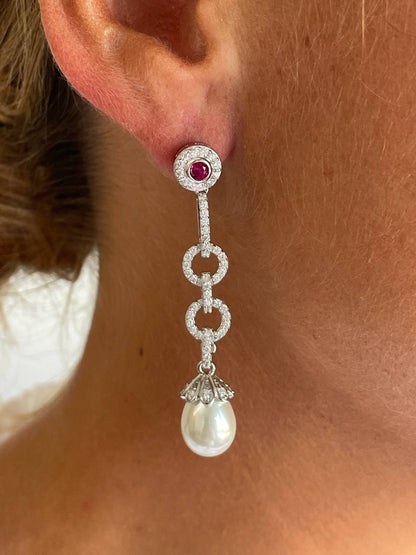 Pendientes BAHAMA desmontables en plata con circonitas