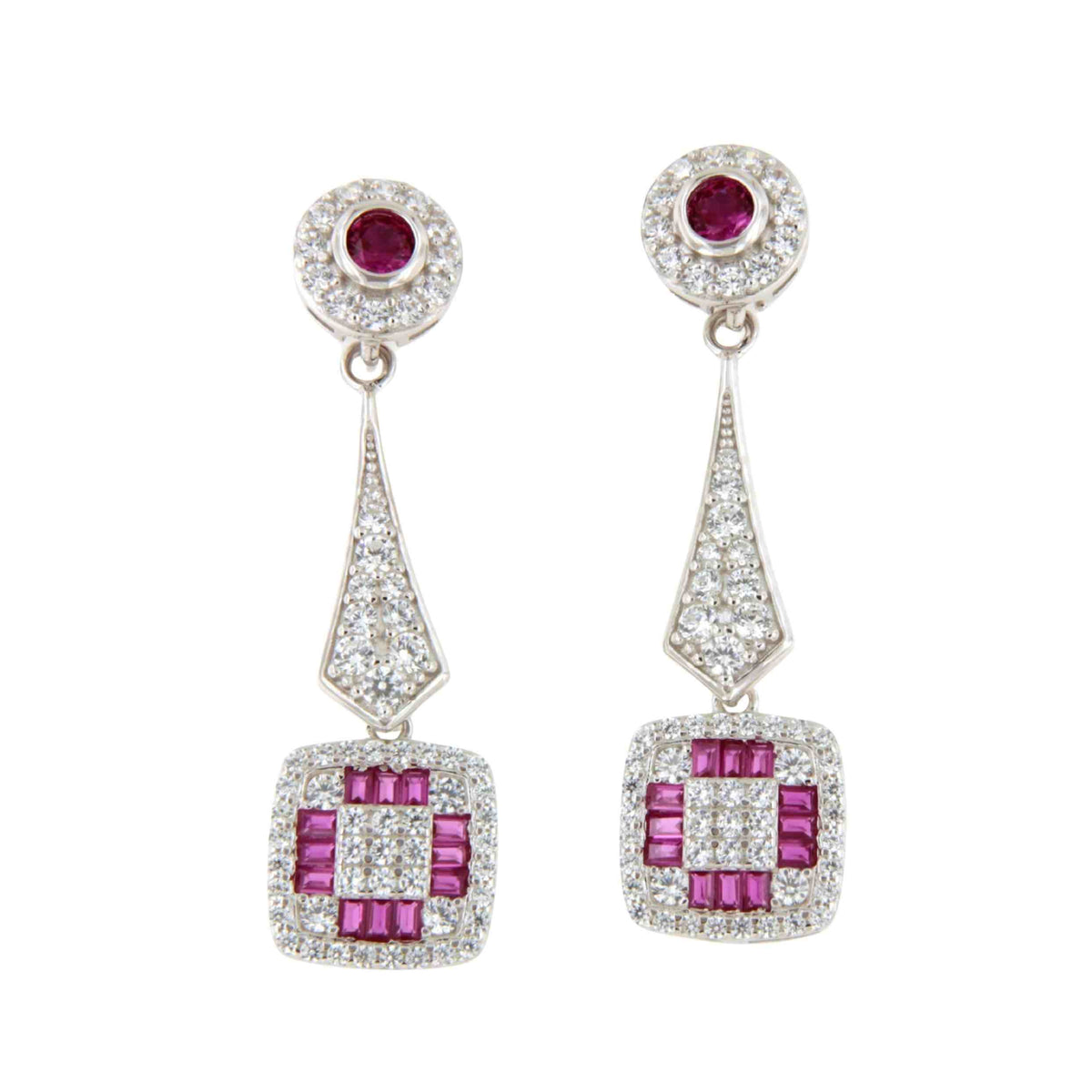 Pendientes BAHAMA desmontables en plata con circonitas