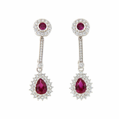 Pendientes BAHAMA desmontables en plata con circonitas