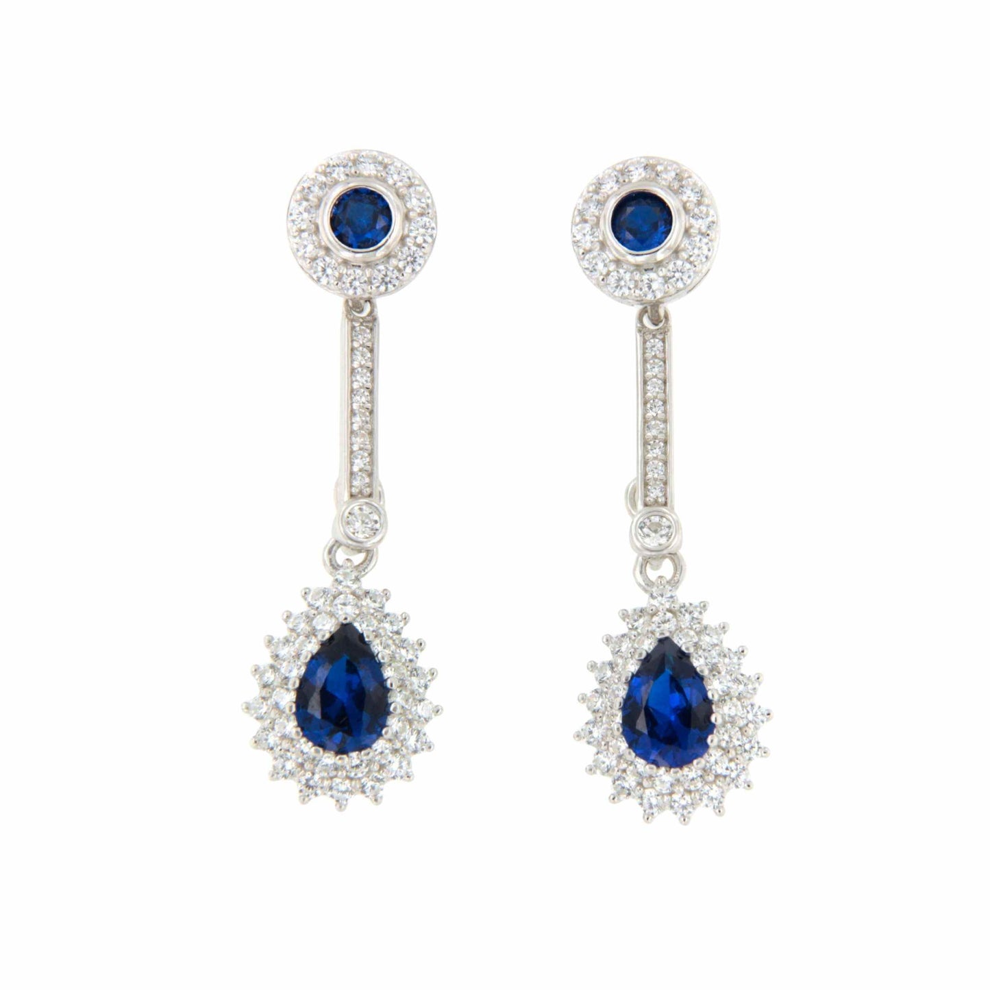 Pendientes BAHAMA desmontables en plata con circonitas