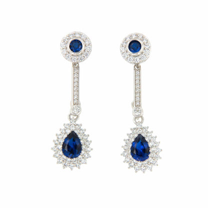 Pendientes BAHAMA desmontables en plata con circonitas