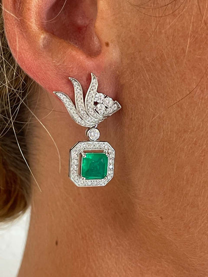 Colgantes PARIA, para pendientes desmontables en color esmeralda.