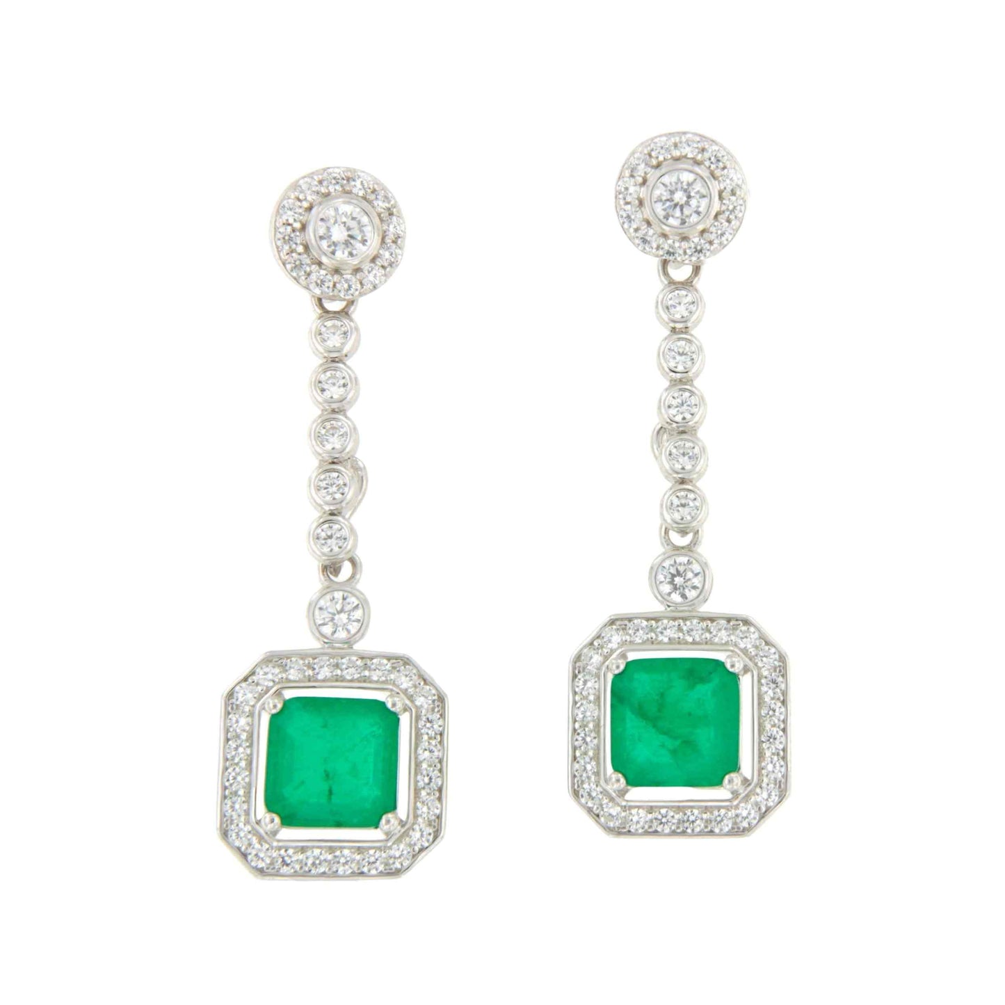 Colgantes PARIA, para pendientes desmontables en color esmeralda.