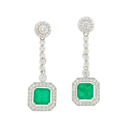 Colgantes PARIA, para pendientes desmontables en color esmeralda.