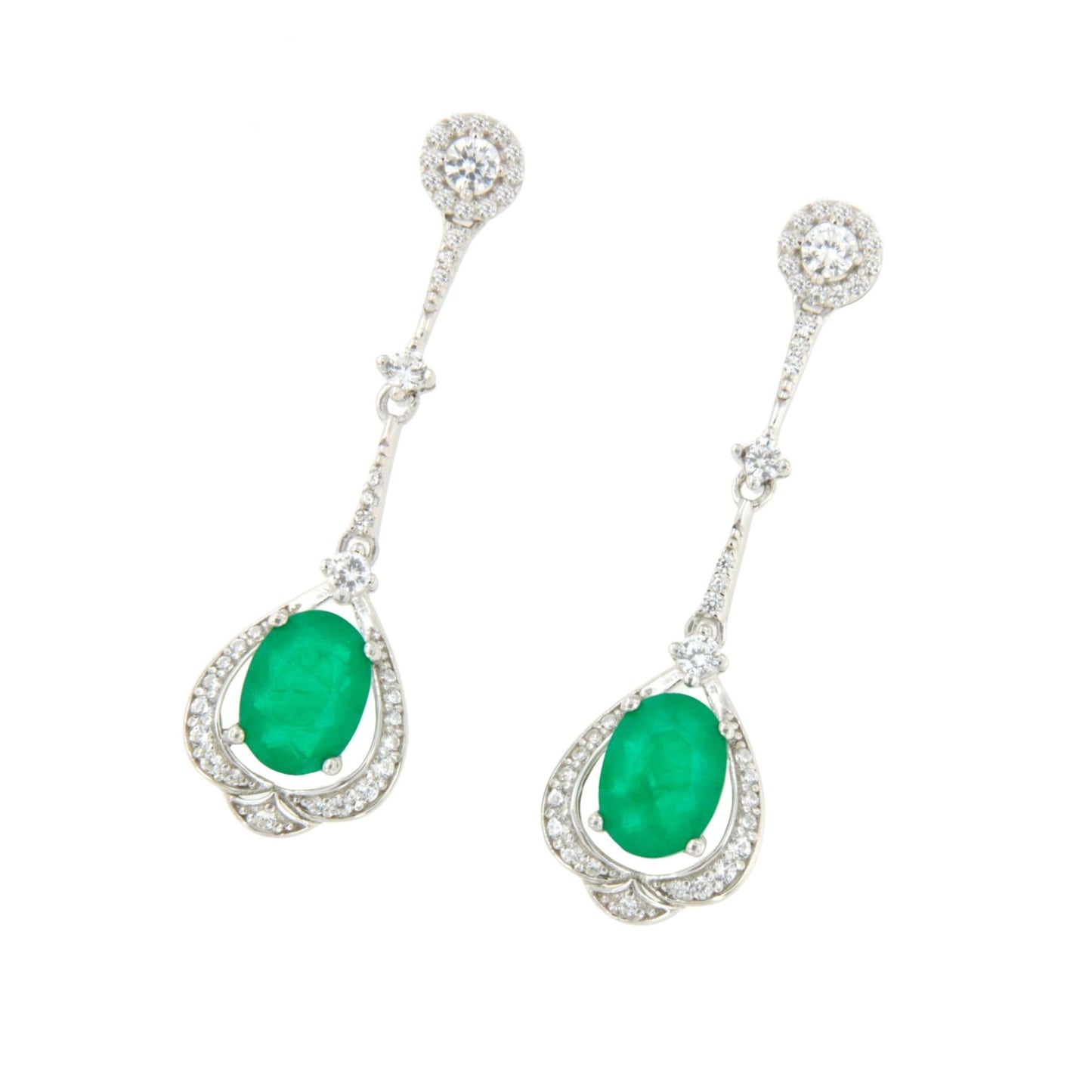 Pendientes TORTUGA largos en cuarzo esmeralda/ polvo de coral