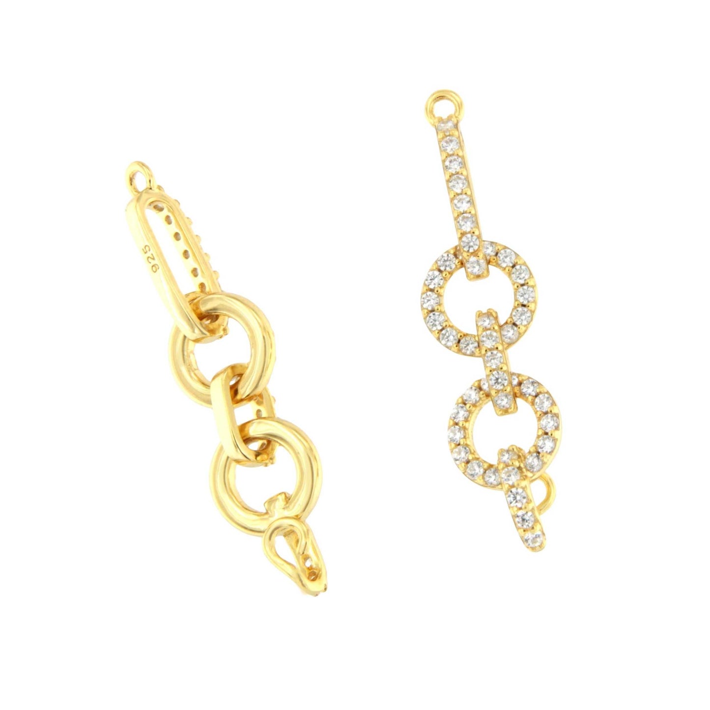 Alargador GUANAJA círculos de plata de ley y circonitas