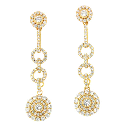 Alargador GUANAJA círculos de plata de ley y circonitas