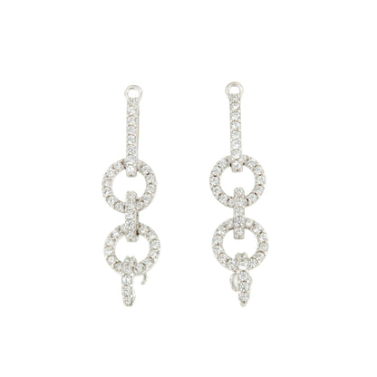 Alargador GUANAJA círculos de plata de ley y circonitas