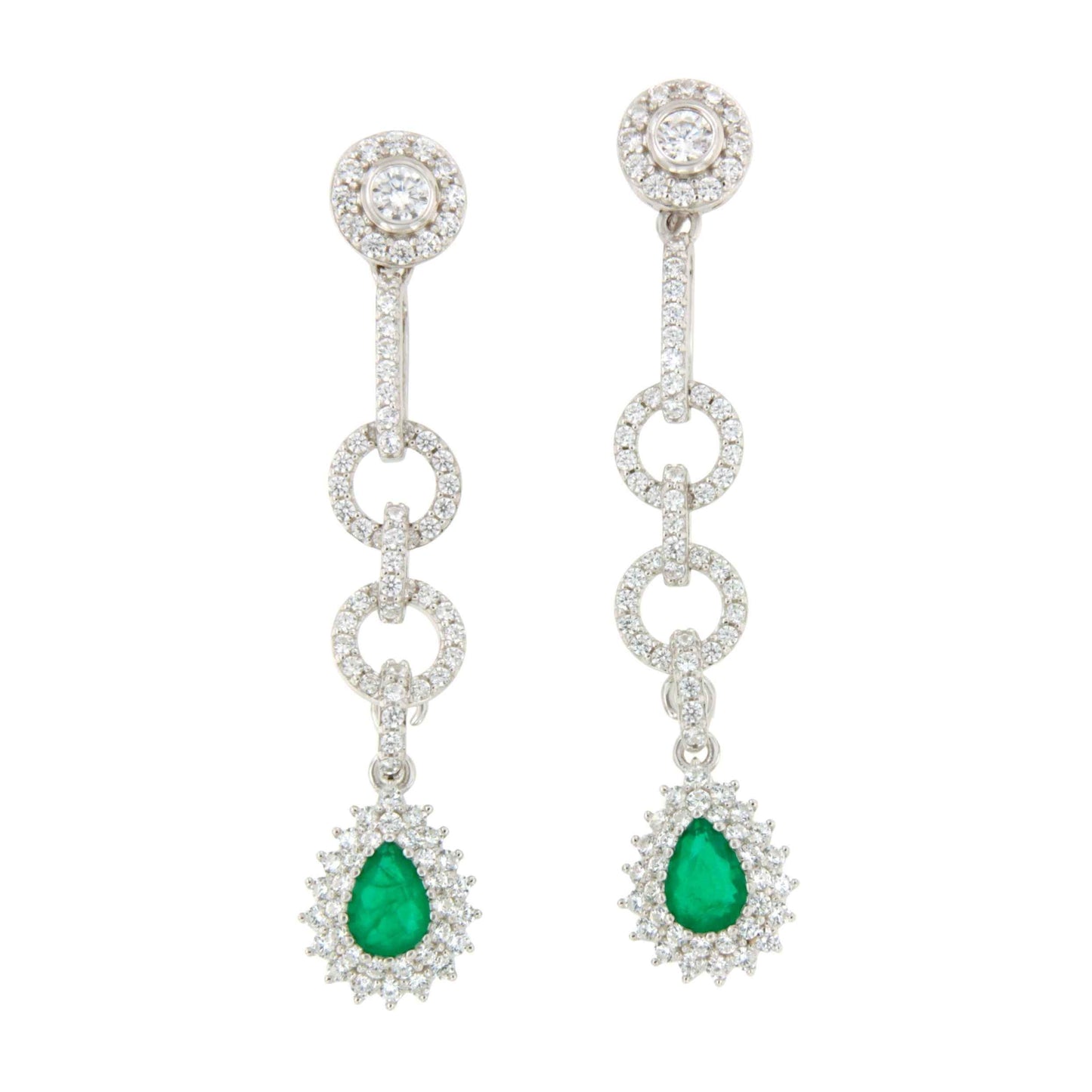 Alargador GUANAJA círculos de plata de ley y circonitas