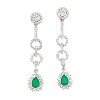 Alargador GUANAJA círculos de plata de ley y circonitas