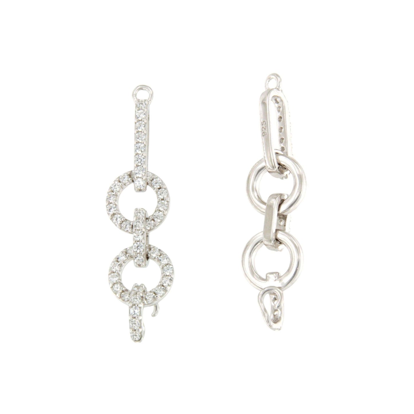 Alargador GUANAJA círculos de plata de ley y circonitas