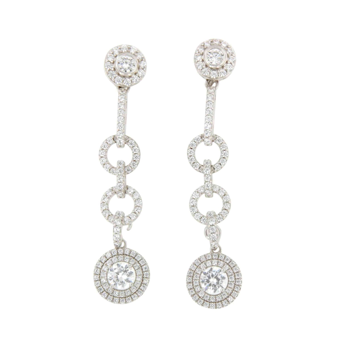 Alargador GUANAJA círculos de plata de ley y circonitas