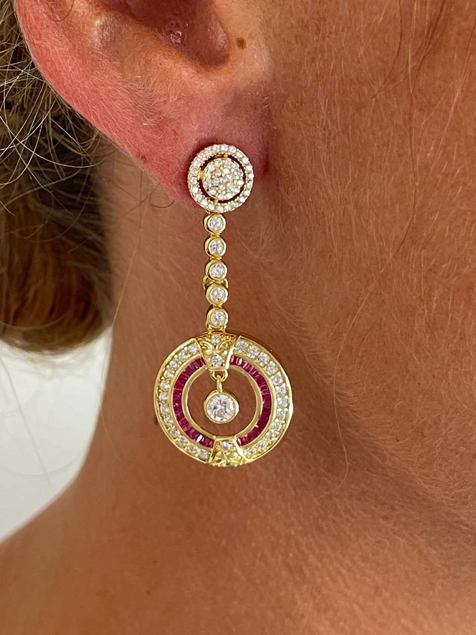 Colgantes LEVISA art decó, para pendientes desmontables en distintos colores