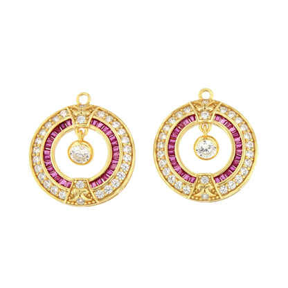 Colgantes LEVISA art decó, para pendientes desmontables en distintos colores