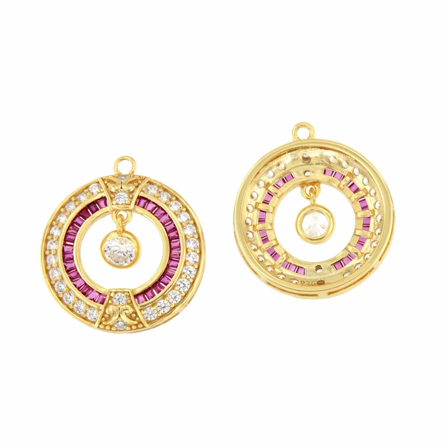 Colgantes LEVISA art decó, para pendientes desmontables en distintos colores