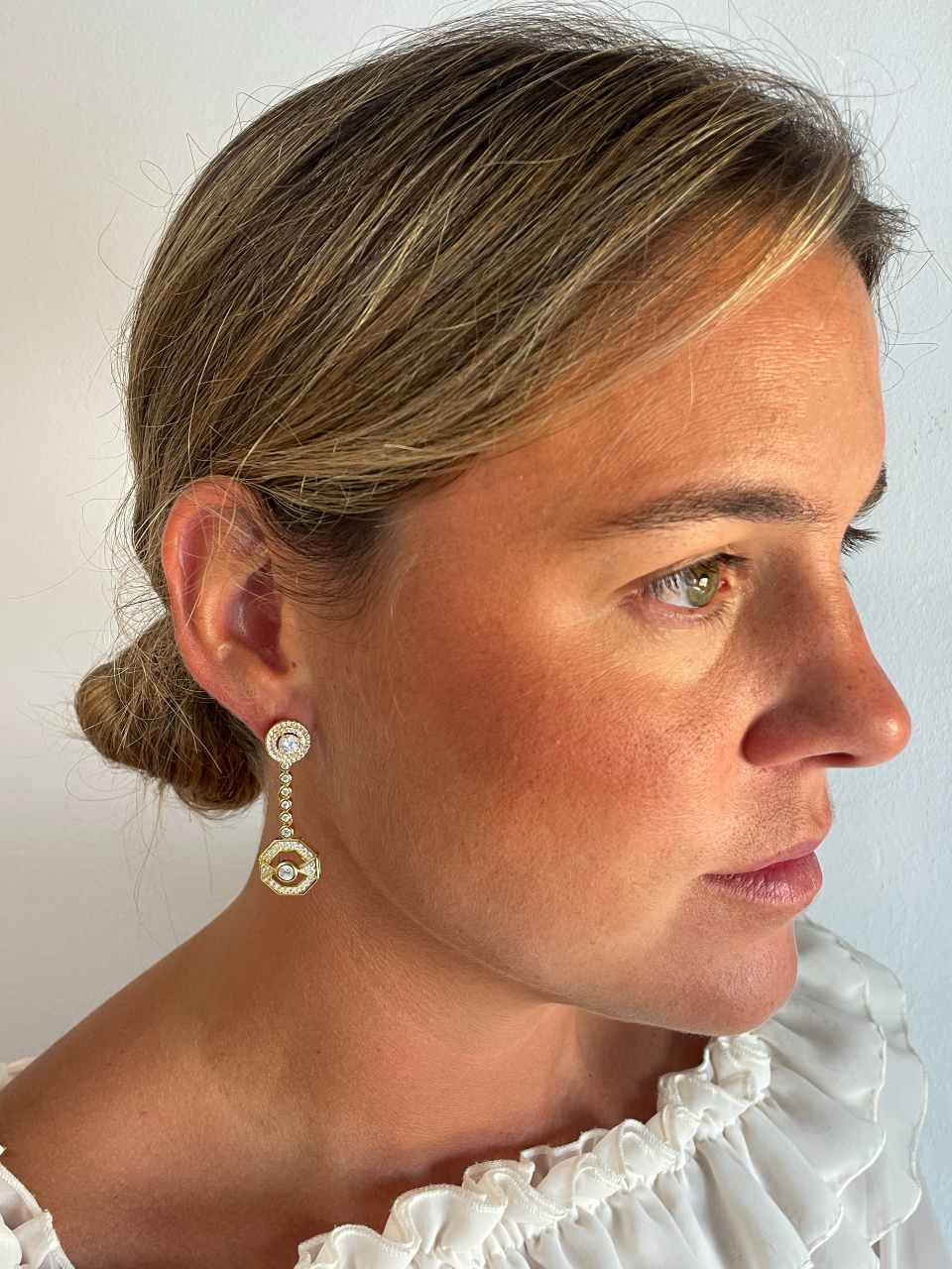 TULUM pendants, for detachable art deco earrings