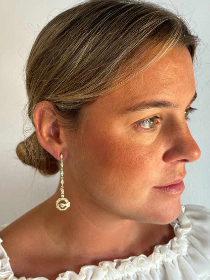 TULUM pendants, for detachable art deco earrings